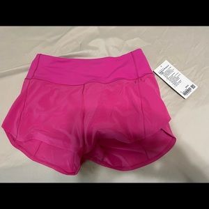 Lululemon speed up shorts sonic pink